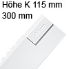378K3002SA antaro Zarge K (115 mm), seidenweiß TBX Standardz. K - 300 mm, SW
