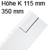 378K3502SA antaro Zarge K (115 mm), seidenweiß TBX Standardz. K - 350 mm, SW