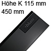 378K4502SA antaro Zarge K (115 mm), terraschwarz TBX Standardz. K - 450 mm, TS