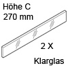 Z37R237C antaro Einschubelement Glas klar Einschub.Set seitl. TBX antaro - Optiw. Klargl., C 270 mm