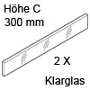 Z37R267C antaro Einschubelement Glas klar Einschub.Set seitl. TBX antaro - Optiw. Klargl., C 300 mm