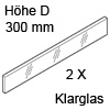 Z37R267D antaro Einschubelement Glas klar Einschub.Set seitl. TBX antaro - Optiw. Klargl., D 300 mm