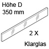 Z37R317D antaro Einschubelement Glas klar Einschub.Set seitl. TBX antaro - Optiw. Klargl., D 350 mm