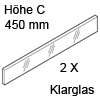 Z37R417C antaro Einschubelement Glas klar Einschub.Set seitl. TBX antaro - Optiw. Klargl., C 450 mm