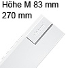 378M2702SA antaro Zarge M (83 mm), SW TBX Standardz. M - 270 mm seidenweiß
