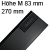 378M2702SA antaro Zarge M (83 mm), TS TBX Standardz. M - 270 mm terraschwarz
