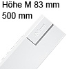 378M5002SA antaro Zarge M (83 mm), SW TBX Standardz. M - 500 mm seidenweiß