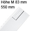 378M5502SA antaro Zarge M (83 mm), SW TBX Standardz. M - 550 mm seidenweiß