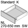 Tandembox antaro Standardkorpus K, seidenweiß