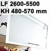 Klappenbeschlag AVENTOS HF schmal HF LF 2600-5500/KH 480-570 mm