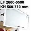 Klappenbeschlag AVENTOS HF schmal HF LF 2600-5500/KH 560-710 mm