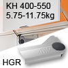 Klappenlift AVENTOS HL, KH 400-550 mm / 5,75-11,75 kg - grau Aventos HL Set - 400-550/5,75-11,75 kg - Kappen - HGR