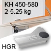 Klappenlift AVENTOS HL, KH 450-580 mm / 2-5,25 kg - grau Aventos HL Set - 450-580/2-5,25 kg - Kappen - HGR