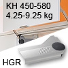 Klappenlift AVENTOS HL, KH 450-580 mm / 4,25-9,25 kg - grau Aventos HL Set - 450-580/4,25-9,25 kg - Kappen - HGR