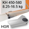 Klappenlift AVENTOS HL, KH 450-580 mm / 8,25-16,5 kg - grau Aventos HL Set - 450-580/8,25-16,5 kg - Kappen - HGR