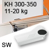 Hochliftklappe AVENTOS HL, KH 300-350 mm / 11-20 kg - weiß Aventos HL Set - 300-350/11-20 kg - Kappen - SW