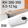 Hochliftklappe AVENTOS HL, KH 300-350 mm / 6,5-12 kg - weiß Aventos HL Set - 300-350/6,5-12 kg - Kappen - SW