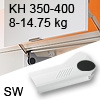 Hochliftklappe AVENTOS HL, KH 350-400 mm / 8-14,75 kg - weiß Aventos HL Set - 350-400/8-14,75 kg - Kappen - SW