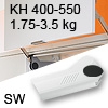Hochliftklappe AVENTOS HL, KH 400-550 mm / 1,75-3,5 kg - weiß Aventos HL Set - 400-550/1,75-3,5 kg - Kappen - SW