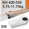 Hochliftklappe AVENTOS HL, KH 400-550 mm / 5,75-11,75 kg - weiß Aventos HL Set - 400-550/5,75-11,75 kg - Kappen - SW