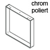 Bankgestell Stahl verchromt Bankkufe chrom pol. 430x420mm