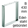 Bank-Kufe Profil 60 x 20 mm, Edelstahl Bankgestell B 430 x H 420 mm, Edelst. geb.