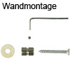 Kit 3 für Stossgriffe Ø 20 mm Bausatz Wand Befestigungskit Wandmontage, Ø 20