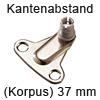 Befestigungswinkel KA 37 mm für Klappenbeschlag am Korpus Maxi up 3675, Kantenabstand 37 mm
