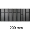 Besteckeinsatz cuisio für Schubladen-Innenbreite 1095-1120 mm, schwarz cuisio - schwarz für 1200 mm Schrankbreite