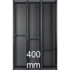 Besteckeinsatz cuisio für Schubladen-Innenbreite 295-320 mm, schwarz cuisio - schwarz für 400 mm Schrankbreite
