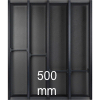 Besteckeinsatz cuisio für Schubladen-Innenbreite 395-420 mm, schwarz cuisio - schwarz für 500 mm Schrankbreite