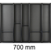 Besteckeinsatz cuisio für Schubladen-Innenbreite 595-620 mm, schwarz cuisio - schwarz für 700 mm Schrankbreite