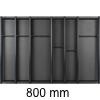 Besteckeinsatz cuisio für Schubladen-Innenbreite 695-720 mm, schwarz cuisio - schwarz für 800 mm Schrankbreite