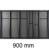 Besteckeinsatz cuisio für Schubladen-Innenbreite 795-820 mm, schwarz cuisio - schwarz für 900 mm Schrankbreite