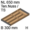 ZC7S650BH3 AMBIA-LINE Besteckeinsatz Holzdesign Tennessee Ambia Einsatz 7 Fächer, Ten.Nuss/TS - 300x50/NL 650 mm