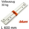 Vollauszug Rollenführung 600 mm - 30 kg Rollführung Vollauszug 600 mm