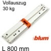 Vollauszug Rollenführung 800 mm - 30 kg Rollführung Vollauszug 800 mm