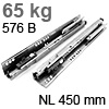 576.4501B Tandembox Korpusschiene plus Blumotion gedämpft 65 kg / 450 mm