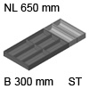 AMBIA-LINE Besteckeinsatz Stahldesign für LBX, NL 650 mm
