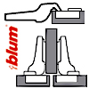Blum 0-Einsprungscharnier 155°, Mittelanschlag