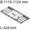 ZSI.12VEI4 Besteckeinsatz, KB 1200 mm - L 424 mm Orga Set Besteck B 1115-1124 / L 424 mm