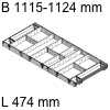 ZSI.12VUI6 Kombi-Set, KB 1200 mm - L 474 mm Orga Set Fach B 1115-1124 / L 474 mm