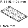 ZSI.12VUI7 Kombi-Set, KB 1200 mm - L 524 mm Orga Set Fach B 1115-1124 / L 524 mm