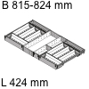 ZSI.90VEI4 Besteckeinsatz, KB 900 mm - L 424 mm Orga Set Besteck B 815-824 / L 424 mm