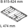 ZSI.90VEI6 Besteckeinsatz, KB 900 mm - L 474 mm Orga Set Besteck B 815-824 / L 474 mm