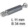 Bolzen Minifx Standard Stahl verzinkt L 11 mm B 34 mm Bolzen Minifix S100 verz. 34 / 11 mm