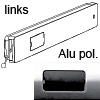 Klappenbeschlag Winch Aluminium poliert, links Bremsbeschl. WINCH SX (li.) Einl. Alu pol.