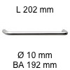 Edelstahlbügelgriff i-131 Länge 202 mm H 30 / L 202 / BA 192 / Ø 10 mm