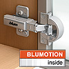 Alurahmenscharnier CLIP top + Blumotion
