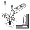 71B7550D Blum 0-Einsprungscharnier 125° Eckanschlag zum Anschrauben 71B7550D für Schraubmontage